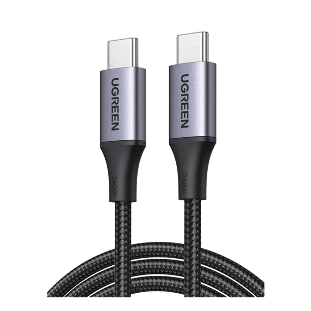Cable USB-C a USB-C | 2 Metros | Potencia de Carga 240W | 48V/5A | PD3.1 /3.0 | 480 Mbps | Chip E-Market | Carcasa de Aluminio | Nylon Trenzado.