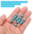 thumbnail image 4 of Unique Bargains 8mm Rhinestone Clay Beads, 100 Pack Round Ball Polymer Clay Crystal Charm Beads, Blue, 4 of 6