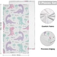 thumbnail image 2 of GZHJMY Dinosaur Soft Hand Towels, 2 Pcs Absorbent Bath Towel Decorative Fingertip Towels for Bathroom Gym Spa Hotel Beach Swimming Pool,14.4"x 28.3", 2 of 7