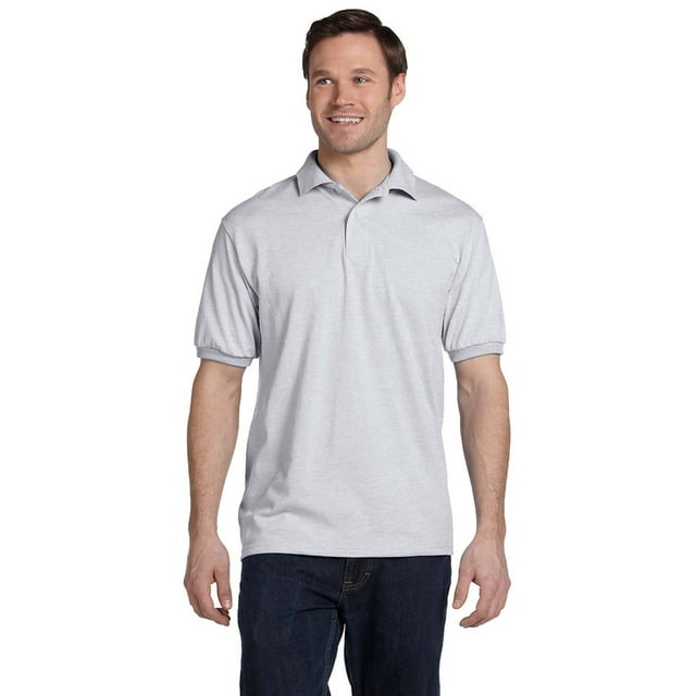 Hanes 054 EcoSmart Men's Polo Shirt - Ash - Medium