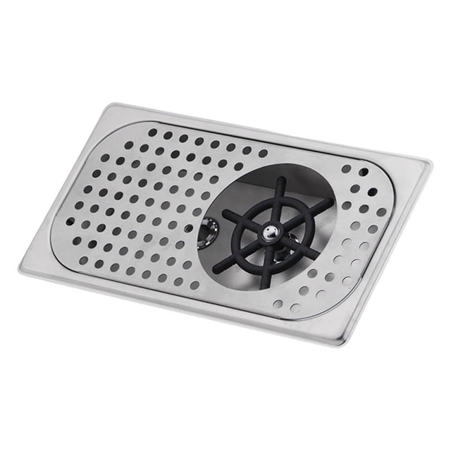 Bearachild Enjuagador de vidrio de acero inoxidable Enjuagador de vidrio de café para fregaderos de cocina Cocina y Comedor Plata