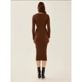 thumbnail image 4 of Ribbed Knit Midi Dress with  Choker Collar, 4 of 5