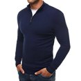 thumbnail image 2 of ZKCCNUK Men Solid Casual Pullover Long Sleeve Close Knitted Sweater Turtleneck Blouse Tops Shirt, 2 of 4