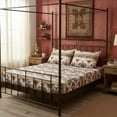 thumbnail image 3 of DaDa Bedding Majestic Oriental Kilim Fitted Sheet - w/ Pillow Cases Royal Persian Traditional Design Intricate Ornate Ornament Print, 3 of 9