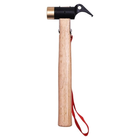 

Tent Stake Hammer Tent Mallet Extractor Lightweight Multi Use with Wooden Handle Accessories Nails Puller for Hiking Mountaineering