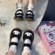 thumbnail image 4 of Zapatos de cuero de dibujos animados Kawaii Cinnamoroll Kuromi My Melody Sanrio, informales, con punta redonda, para primavera y otoño, novedad de 2022, 4 of 4