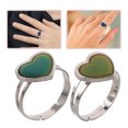 thumbnail image 4 of ColoMX 2pcs Temperatura Cambio de color Anillos de ánimo de color Unisex Sensible Emotion Anillo Joyería, 4 of 7