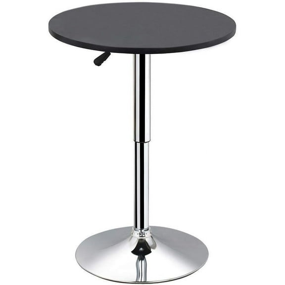 Lorelia 23.6"D x 23.6"W x 35.8"H Modern Adjustable Round Pub Table Bar Table 360° Swivel MDF Top