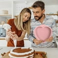 thumbnail image 3 of Heart Shaped Silicone Baking Mold | Non Stick Flexible Cake Pan | Reusable Oven Safe up to 450°F | For Brownies Muffins Cupcakes | Easy Release | Romantic Valentine Anniversary Birthday | 1 Tray, 3 of 4