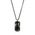thumbnail image 5 of Invicta Jewelry Men's Small Beveled Edge Antiqued Gunmetal Dog Tag Necklace, 5 of 8
