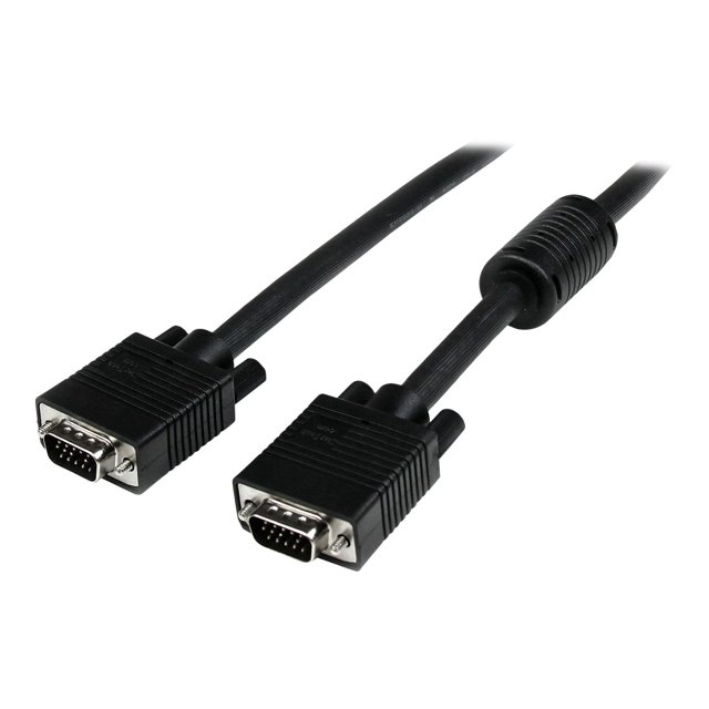 StarTech.com 30 ft Coax High Resolution Monitor VGA Cable - HD15 M/M - 30ft HD15 to HD15 Cable - 30ft VGA Monitor Cable (MXT101MMHQ30) - VGA cable - HD-15 (VGA) (M) to HD-15 (VGA) (M) - 30 ft - molded - black - for P/N: CDP2VGA, CDP2VGAFC, DVI2VGAE, HD2VGAMICRO, MDP2VGA2, USB32VGAES, USB32VGAPRO