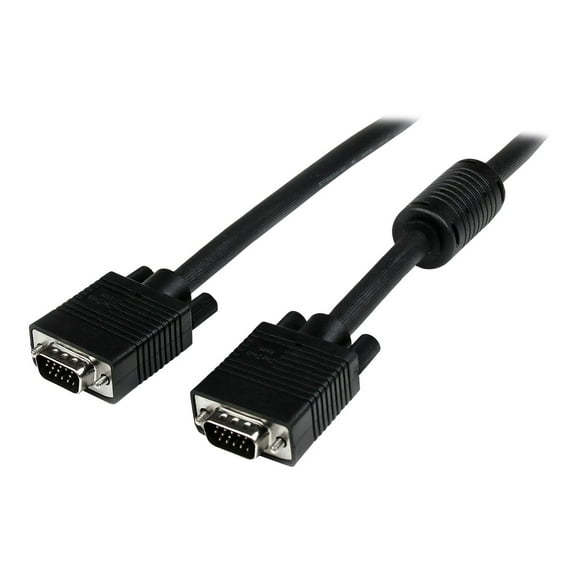 StarTech.com 30 ft Coax High Resolution Monitor VGA Cable - HD15 M/M - 30ft HD15 to HD15 Cable - 30ft VGA Monitor Cable (MXT101MMHQ30) - VGA cable - HD-15 (VGA) (M) to HD-15 (VGA) (M) - 30 ft - molded - black - for P/N: CDP2VGA, CDP2VGAFC, DVI2VGAE, HD2VGAMICRO, MDP2VGA2, USB32VGAES, USB32VGAPRO