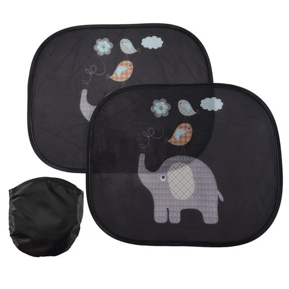 Car Sun Shade Baby with UV Protection, Car Window Sun Shade for Children with Cute Animal Motifs, 44 x 36 cm, 2