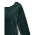 thumbnail image 2 of The Children's Place Girls Scoop Neck Long Sleeve Velour Bubble Dress, Sizes XS-XXL, 2 of 3