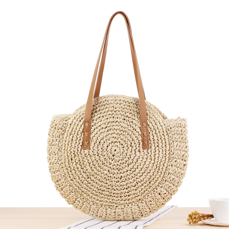 Round straw beach bag Clearance