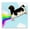 Whimsical Flying Cat, variant on Stupell Industries Whimsical Cat Flying Animals Painting Black Framed Art Print Wall Art, 12 x 12