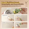 thumbnail image 3 of 5 in 1 Bottle Lid Gap Cleaning Brush Set, Multifunctional Cup Cleaner for Baby Bottles, Drinking Cups & Straws, Modular & Detachable Design with Long Handle, Easy Rinsing, 3 of 7