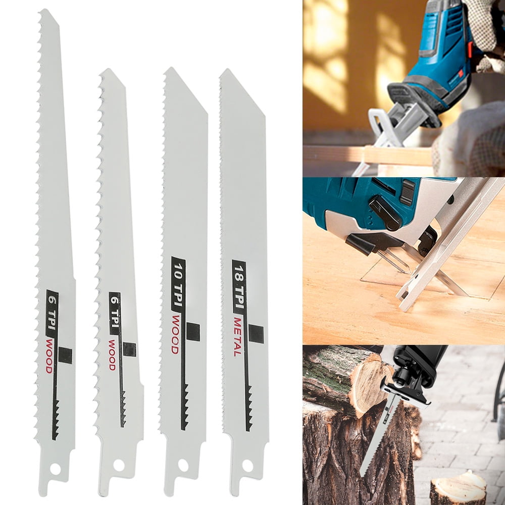 4pcs Reciprocating Sabre Saw Blades Wood Metal Cutting For Bosch Makita Dewalt 