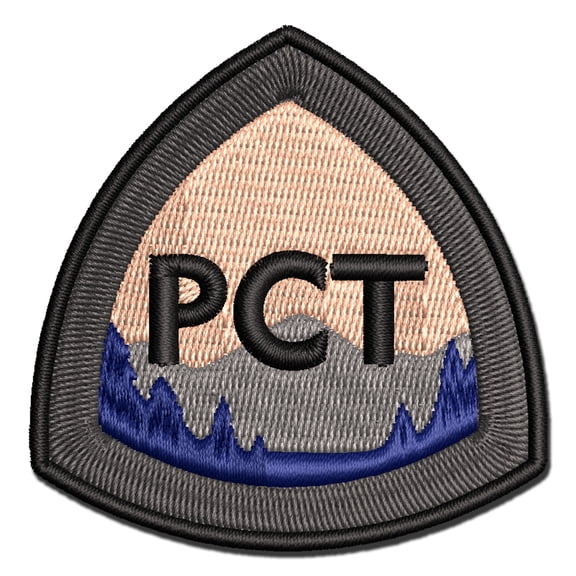 Pacific Crest Trail Hiking Triple Crown Applique Multi-Color Embroidered Iron-On Patch - 2.5 Inch Small