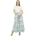 thumbnail image 5 of Phagun White Trousers Cotton Indian Wear Palazzo Pant Summer Clothing-S, 5 of 6