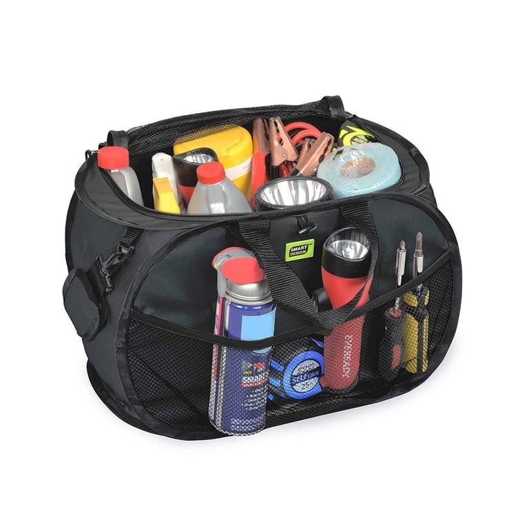 Smart Design Pop Up Compact Tote Organizer Bag with Shoulder Strap