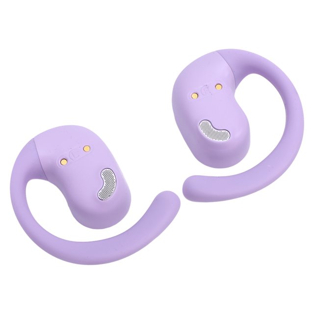 Ear Hook Translator Earbuds, Language Translator Earbuds 5.4 Effective Distance 10-15m for Travel Black,Purple,Beige