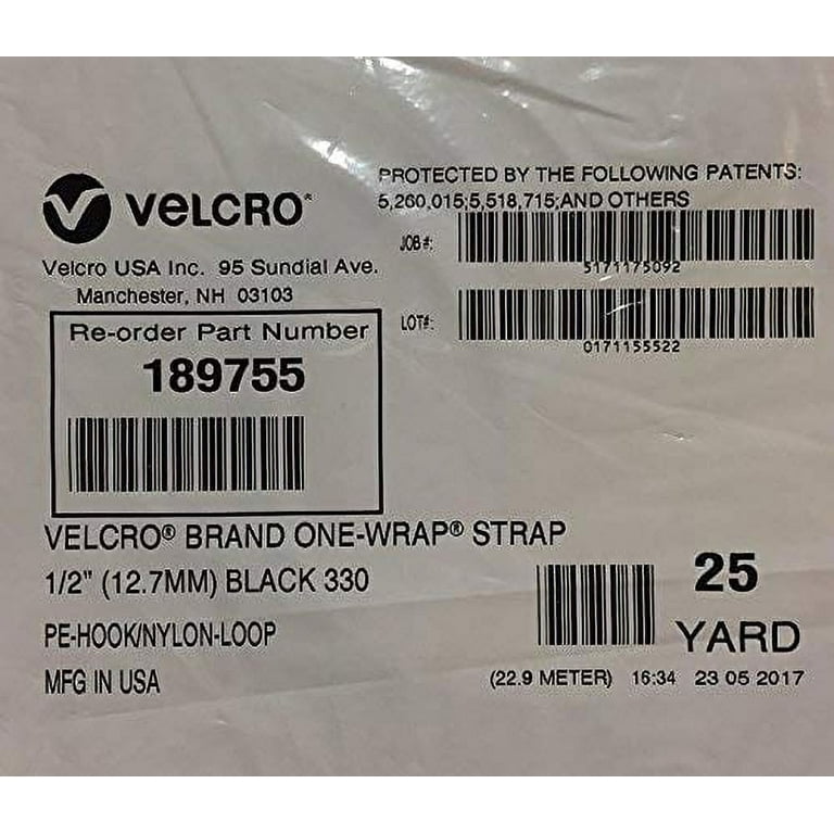 VELCRO Brand - 1801-OW-PB/B-75 VELCRO BRAND ONE-WRAP TAPE 1/2 X 25 YARD  ROLL