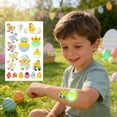 thumbnail image 5 of Wooowa Easter Glow In The Dark Temporary Tattoo Bunny Egg Pattern Waterproof Sweatproof Festive Party Sticker For All Ages, 5 of 6