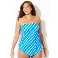 thumbnail image 4 of Swimsuits For All Women's Plus Size Scarf Bandeau Longer Length Tankini Top, 4 of 6