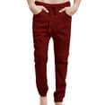 thumbnail image 4 of J. METHOD Men’s Joggers Pants Casual Lightweight Comfy Harem Slim Fit Adjustable Elastic Waist Pockets Sweatpants NEMP08 Burgundy 2XL, 4 of 6
