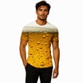 thumbnail image 2 of Telankuip Men's Bavarian Oktoberfest Short Sleeve T-Shirts Novelty 3D Full Glass of Printed Crew Neck Graphic Tee Summer Loose Comfort Plus Size Tshirt for Festival Party 2-Yellow XXXXXL, 2 of 5