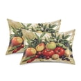 thumbnail image 2 of Haosy Satin Pillowcase for Hair and Skin Standard Cooling Silk Pillow Case with Envelope Closure Apple Tomato Grape Mango 20"x26", 2 of 9