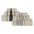 thumbnail image 2 of Superior Sadie Zero Twist Cotton Floral 6 Piece Towel Set, Ivory, 2 of 10