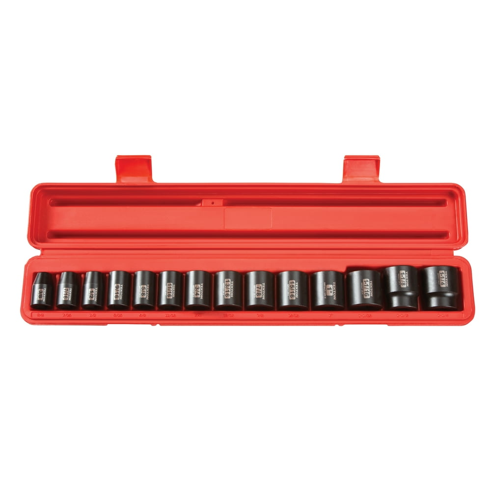 TEKTON 1/2 Inch Drive 6Point Impact Socket Set, 14Piece (3/8 11/4 in.) 4816