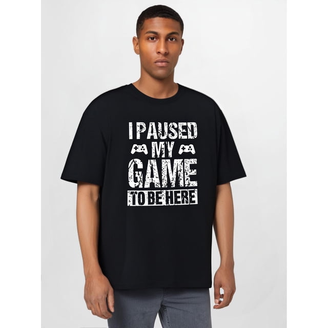 Men'S Casual Crew Neck T-Shirt with Geometric Print,Slight Stretch, Regular Fit, Summer Wear