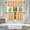 Gold, variant on Gorgeous Home Linen 3-Piece Faux Silk Blackout Kitchen Curtain Set, Silver K4