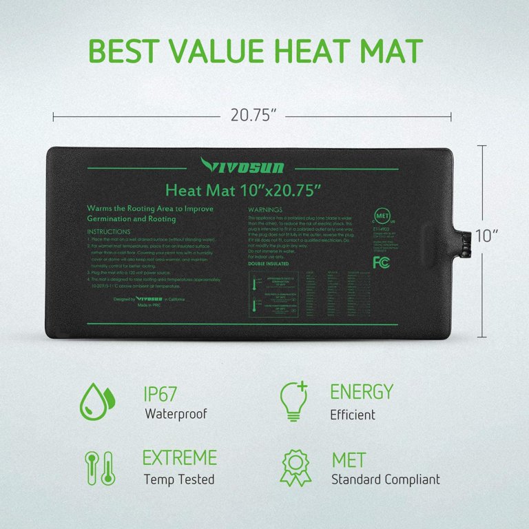 VIVOSUN Heat Mat ReviewGrowing Guide, 52 OFF