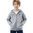 thumbnail image 6 of ATOGUTA Kids Electric Heated Hoodies Zip Up Electric Heating Sweatshirt Fleece Lined Winter Thermal Heated Jackets with No Battery Size 4T-13 Gray, 6 of 6