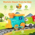 thumbnail image 3 of Set de tren eléctrico Ellinjan con luces y música para niños pequeños, 3 of 7