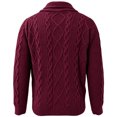 thumbnail image 6 of Lovzfmll Cardigan for Men, Shawl Collar Cable Knit Button Front, Casual Long Sleeve Sweater for Men, L, 6 of 6