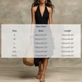 thumbnail image 3 of QUNYINEY Midi Casual Dresses for Women Halter Sleeveless A Line Sundress Ruffle Solid Loose Fit V Neck Summer Dresses, 3 of 6