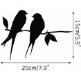 thumbnail image 4 of Adornos de pájaros de metal BRI para jardín acero resistente a la intemperie negro 1, 4 of 5
