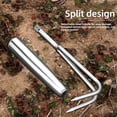 thumbnail image 3 of HELIAHOO Hand Cultivator Mini Rake Tiller Tool, Weeding Artifact Uprooting Weeding Tool, Stainless Steel Weed Puller Tool, Detachable Gardening Hand Tool for Cultivating, Loosening Soil AZ83-24355, 3 of 8
