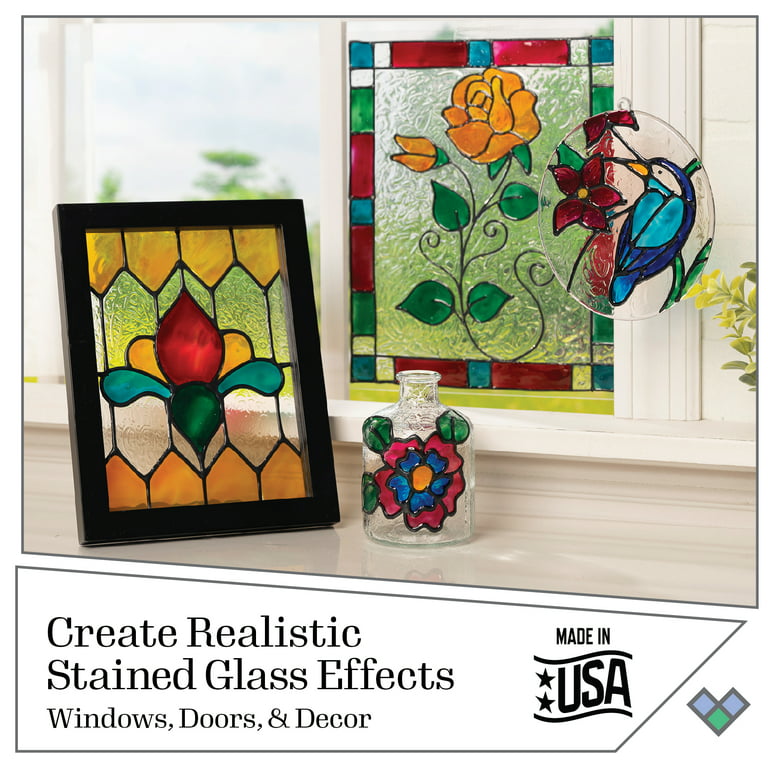 Lasten Stained Glass Paint with Palette, Glass Painting Kit - Import It