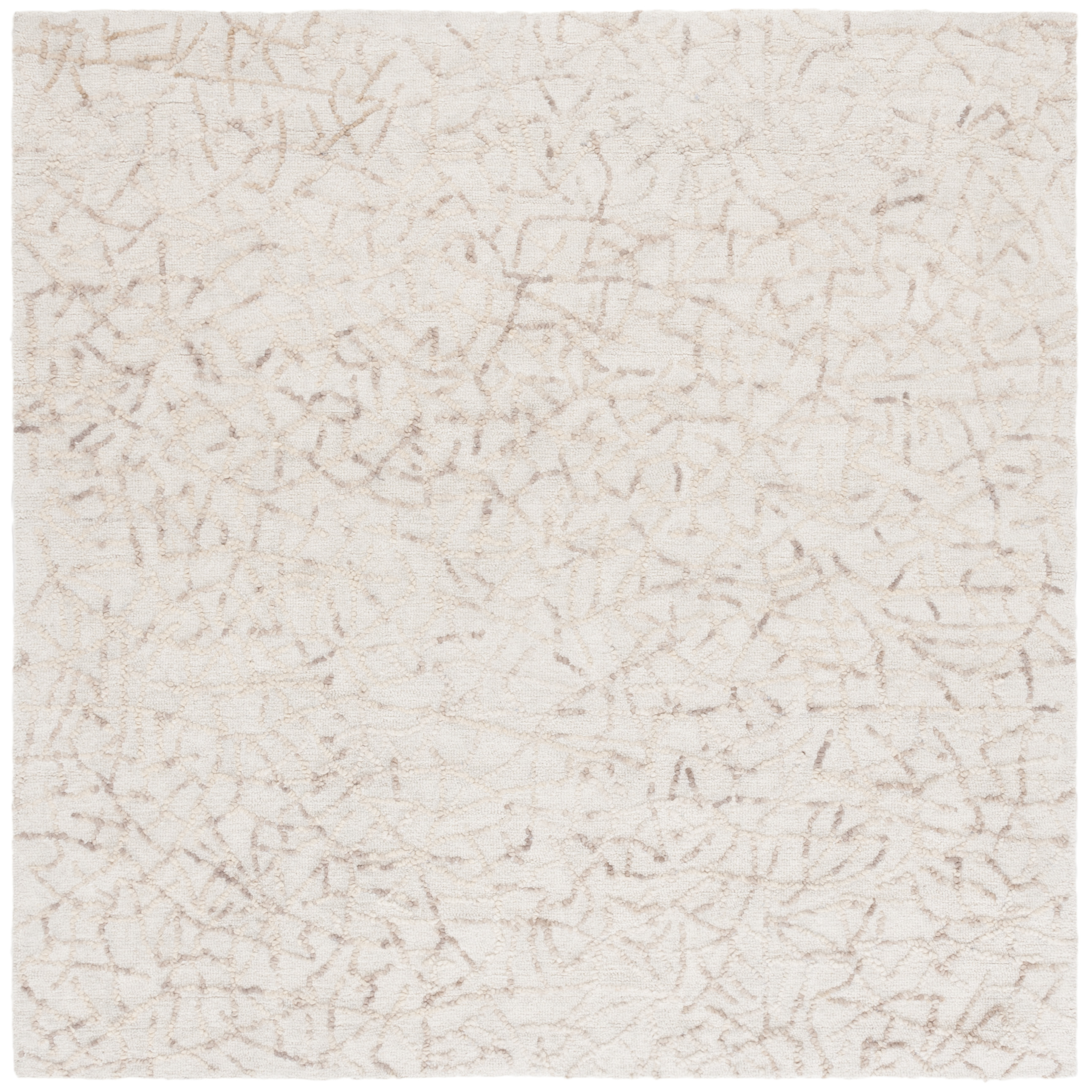 SAFAVIEH Abstract Santos Abstract Area Rug, Beige/Gray, 6' x 6' Square