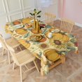 thumbnail image 5 of Fall Sunflower Pumpkin Rectangle Tablecloth 60"x102",Waterproof Polyester Rectangle Table Cloth, Wipeable Spillproof Polyester Tablecloth for Dining, Camping, Indoor and Outdoor, 5 of 6