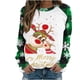 thumbnail image 2 of Pntutb - Sudadera con estampado navideño de manga larga para mujer, informal, a la moda, blusa Pntutb Pntutb-8945, 2 of 5