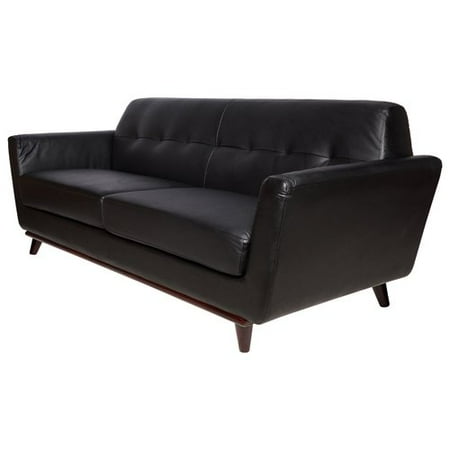 George Oliver Bureen Modern Tufted Faux Leather Sofa George Oliver Bureen Modern Tufted Faux Leather Sofa
