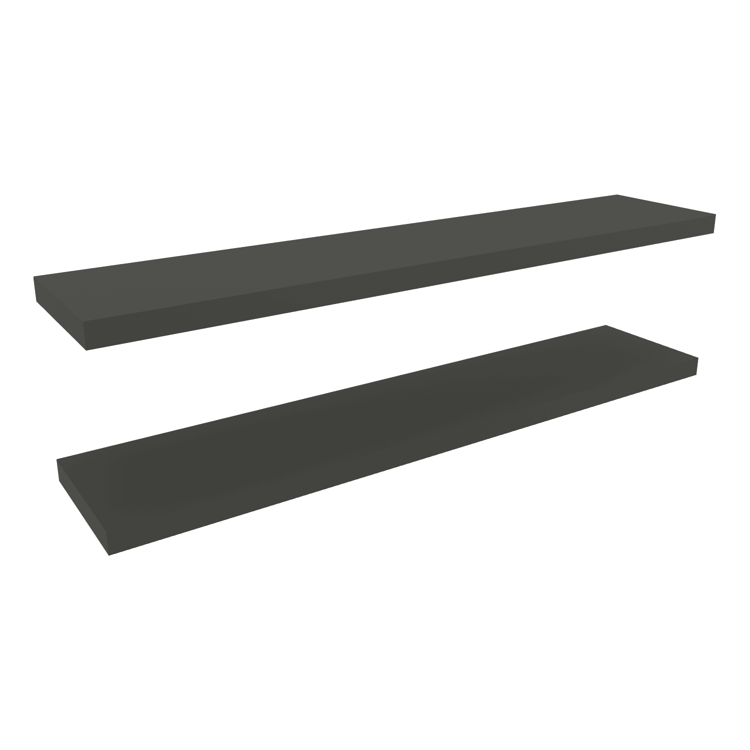 47" Wide Floating Shelves Set of 2, Grey Shelves for Wall Decor and Living Room Storage