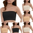 thumbnail image 2 of Umfun Women's Buttery Soft Strapless Tube Top - Comfortable Stretch Cotton & Breathable Mesh, Essential Invisible Layering Crop Top for Effortless Summer Daily Wear, 2 of 8